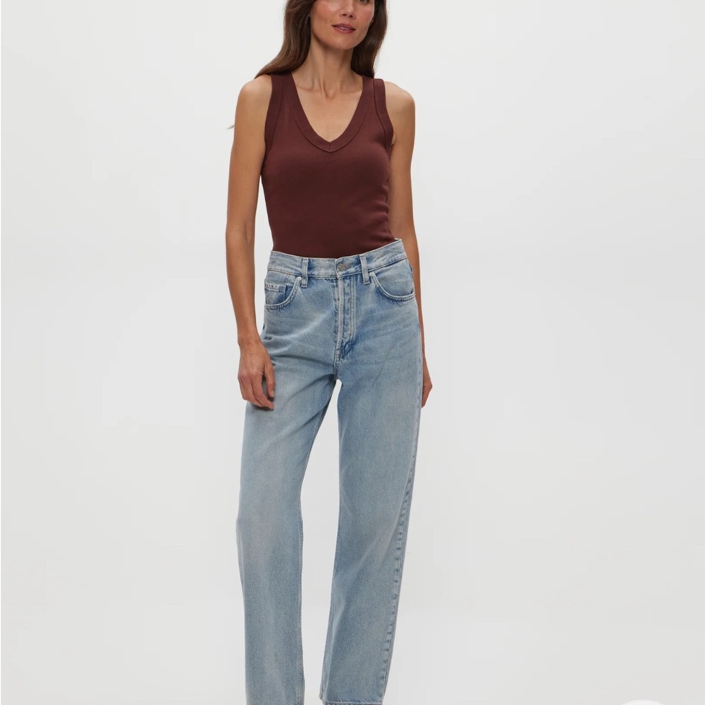 Michael Stars Maya V-Neck Tank in Espresso Size S